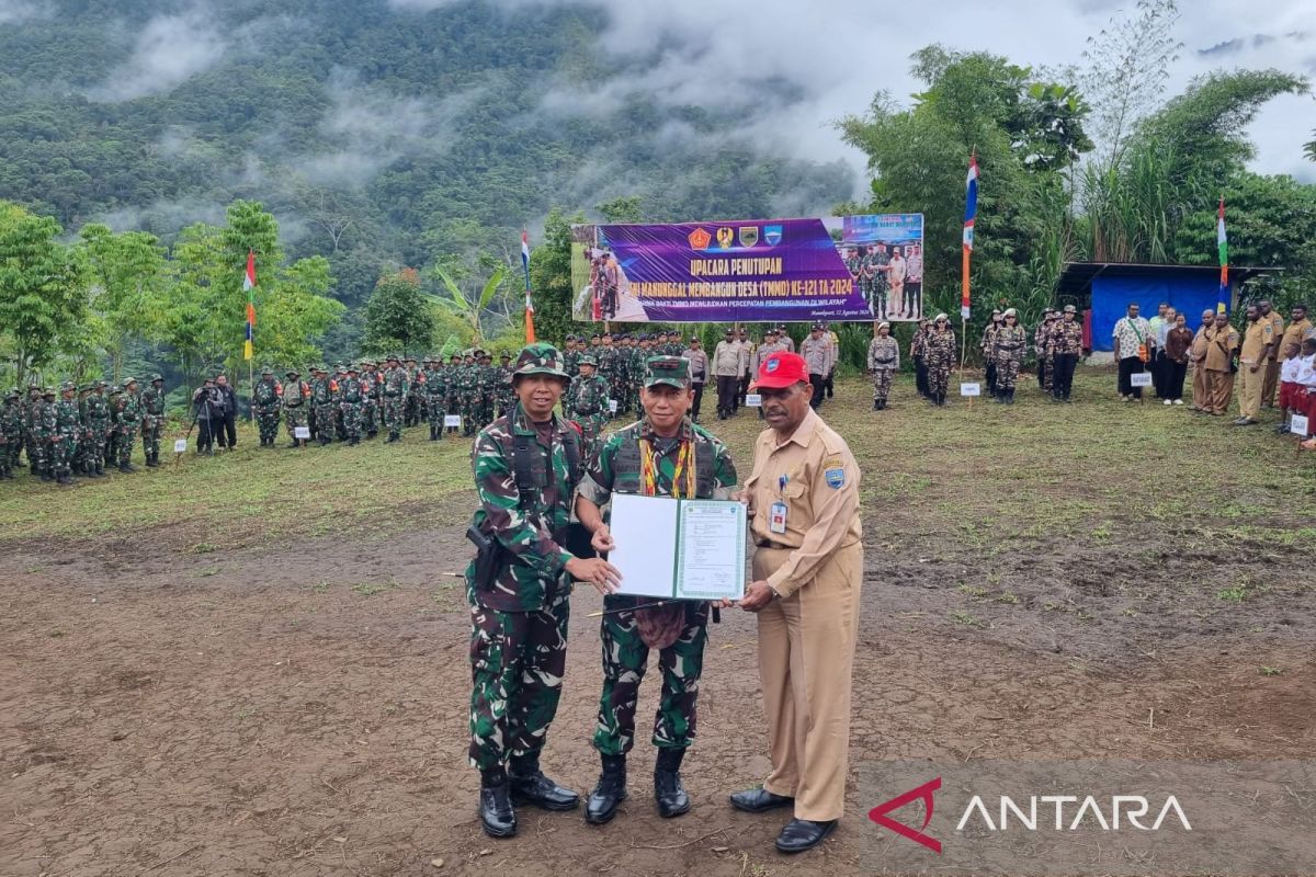 Kodim 1801 selesaikan seluruh kegiatan TMMD di Kampung Kwau