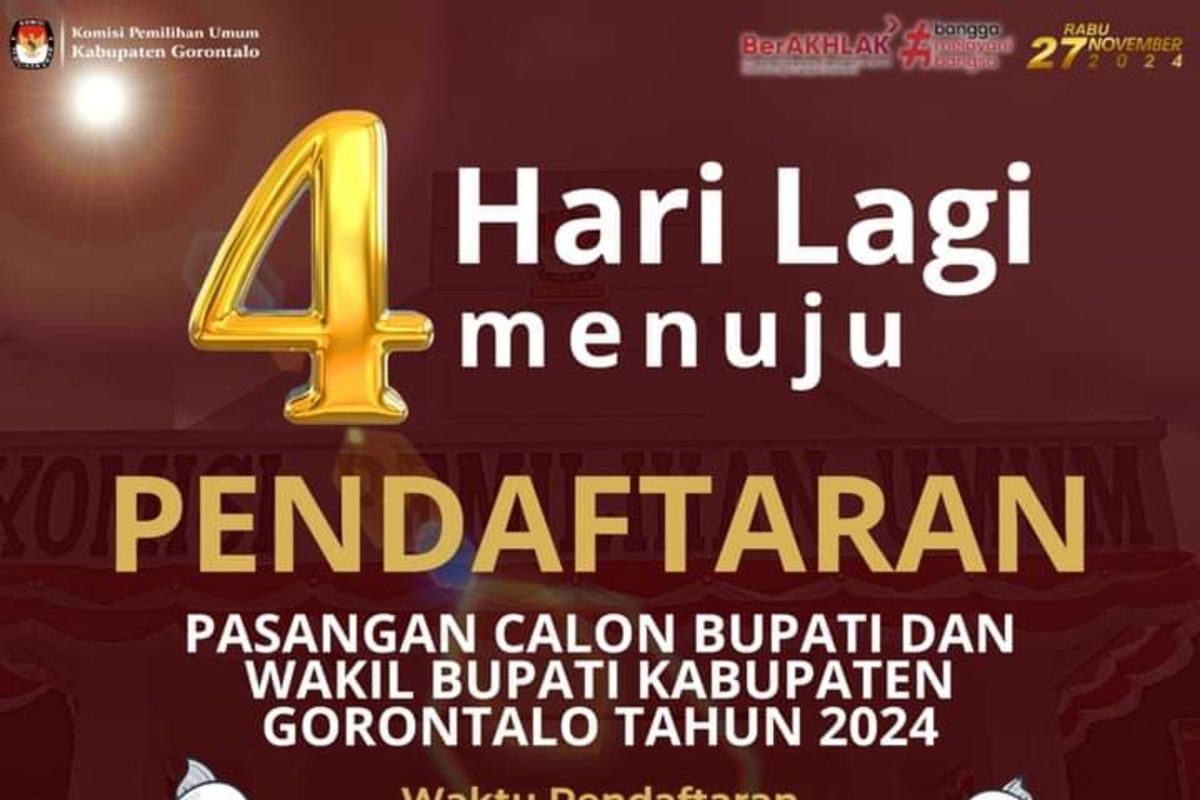 KPU Kabupaten Gorontalo umumkan pendaftaran calon kepala daerah