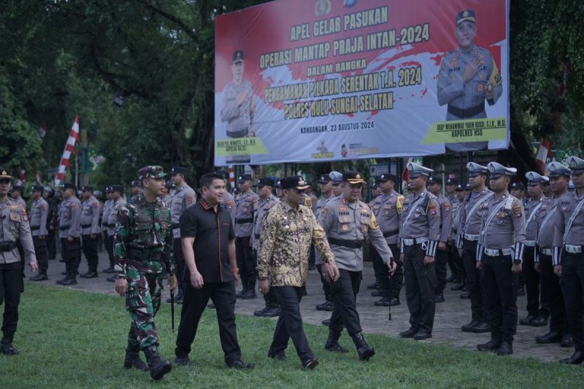 Polres HSS gelar pasukan Operasi Mantap Praja Intan 2024