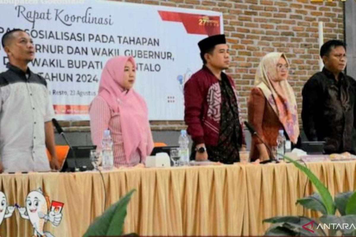 KPU Kabupaten Gorontalo gelar rakor persiapan tahapan Pilkada 2024