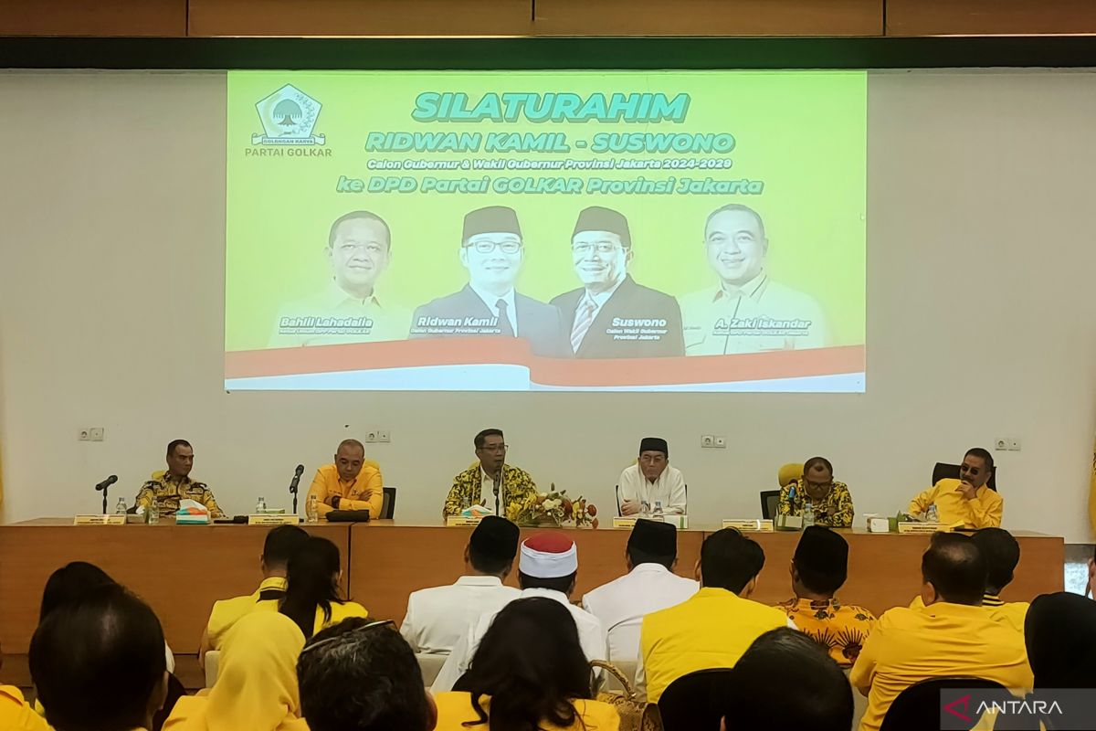 Kedatangan RK-Suswono ke DPD Golkar DKI Jakarta untuk konsolidasi