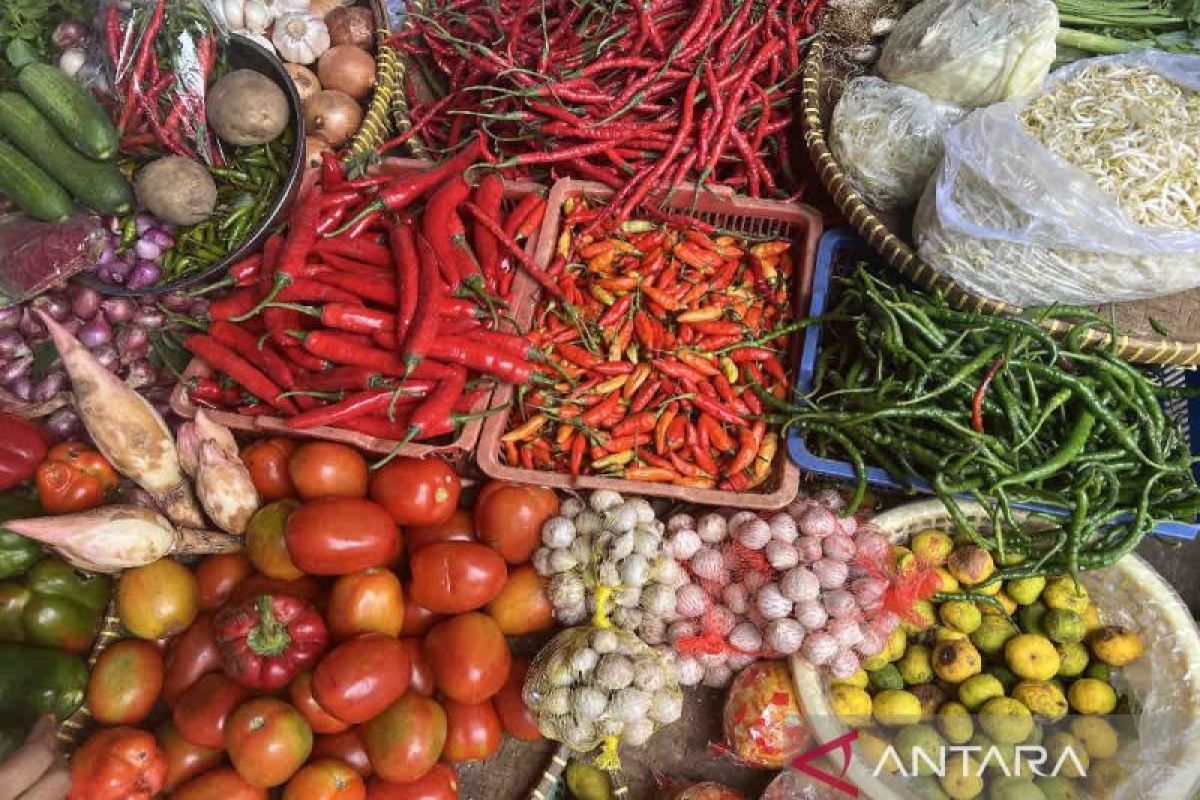 Harga pangan pada Minggu mayoritas naik: bawang merah dijual Rp25.900 per kg