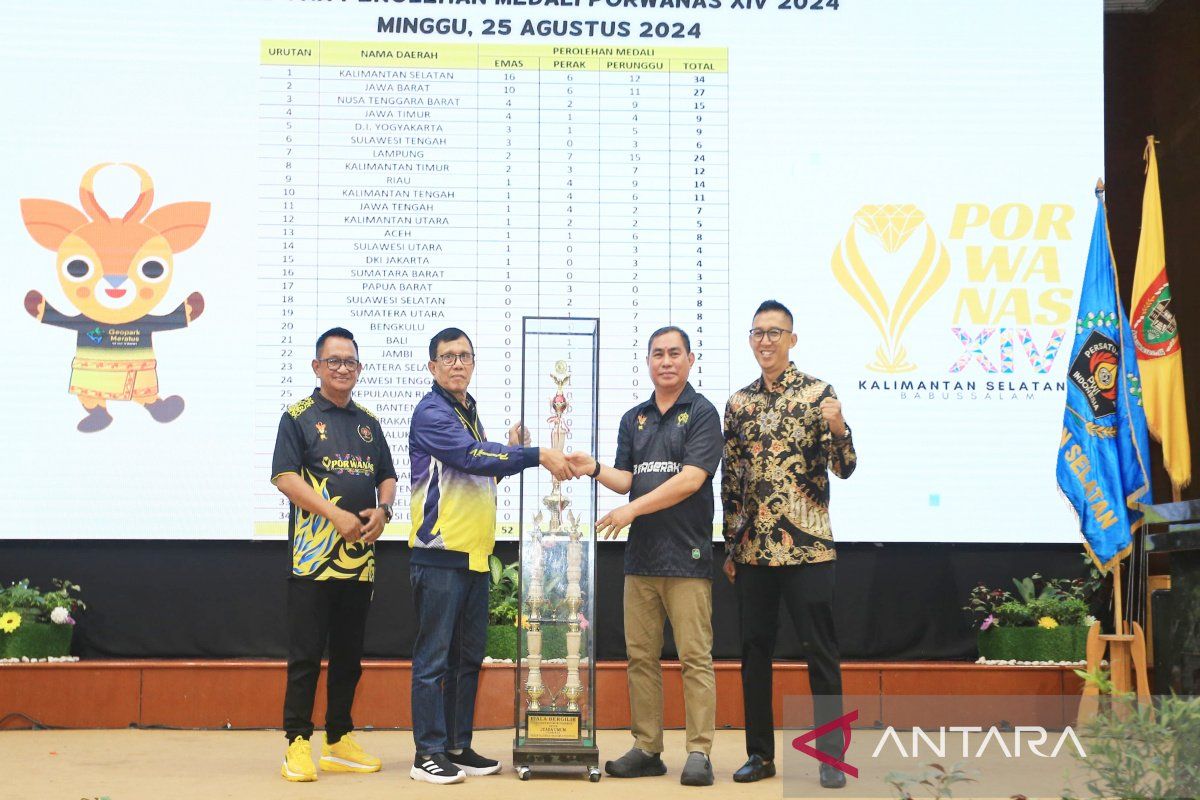 Kalimantan Selatan juara umum Porwanas XIV 2024