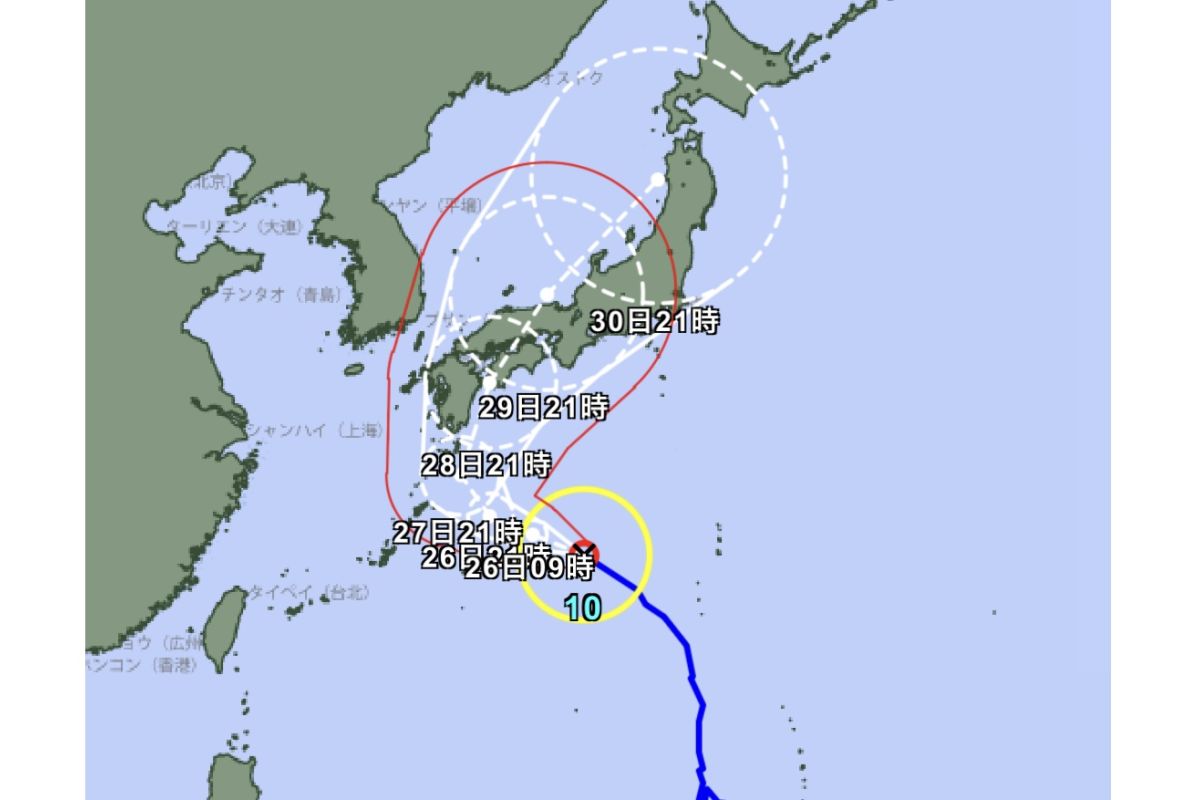 WNI di Jepang diminta waspadai Topan Shanshan