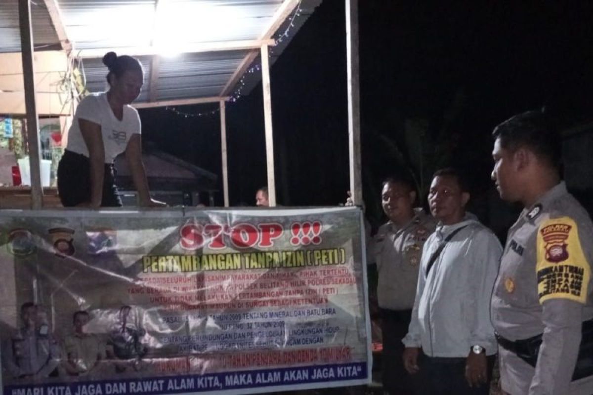 Polsek Belitang Hilir respons cepat laporan maraknya PETI di Sungai Kapuas