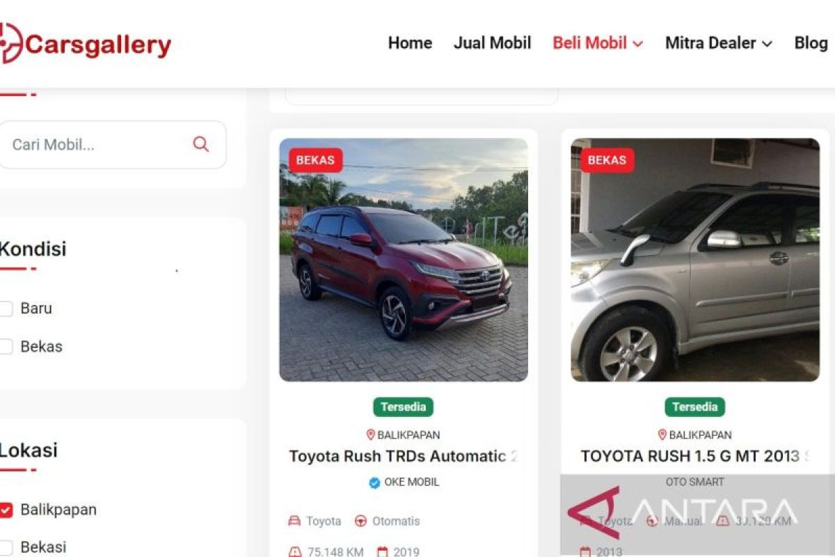 Jual beli mobil bekas sudah ada di e-commerce