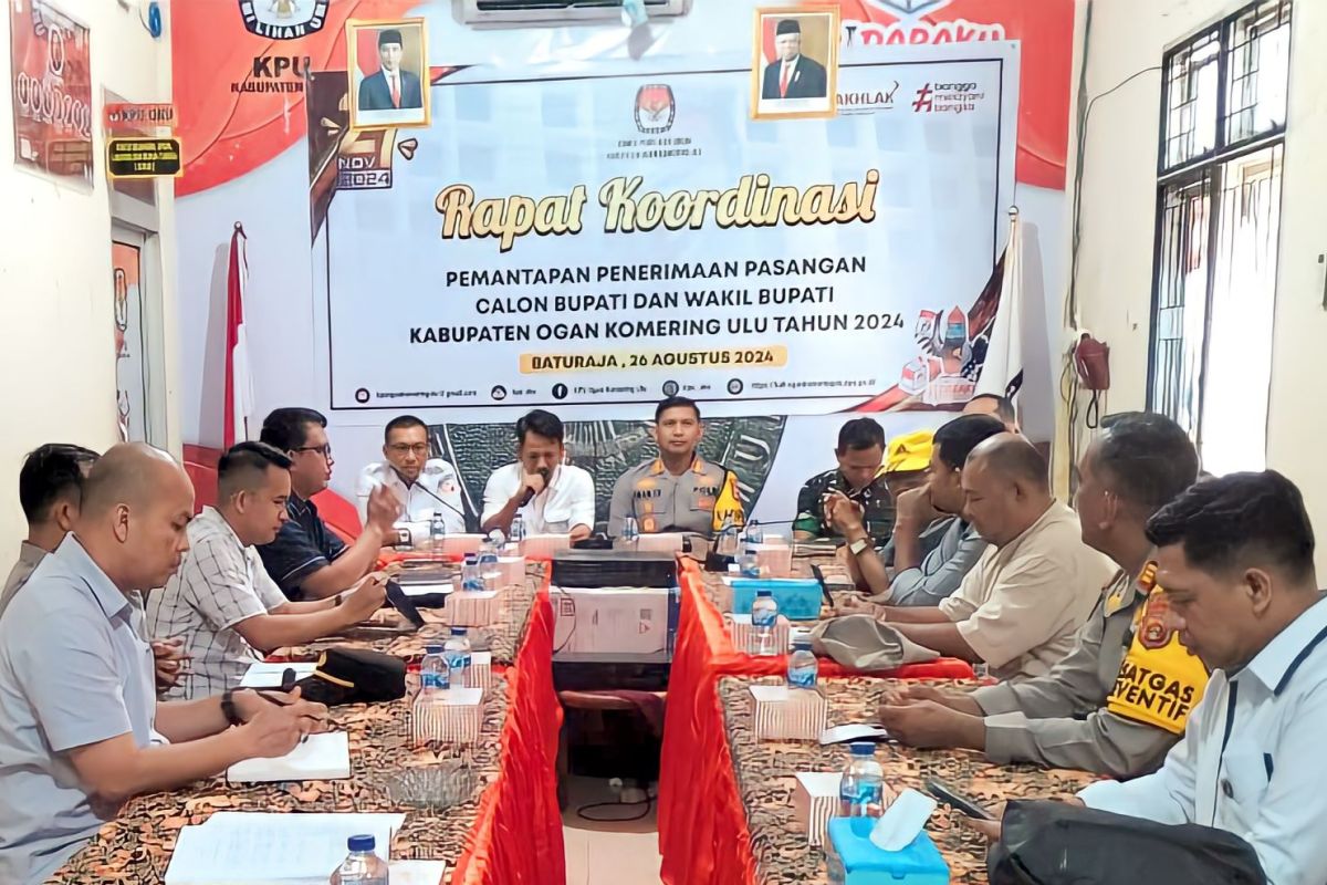 KPU OKU matangkan persiapan pendaftaran  Paslon Cabup Pilkada 2024