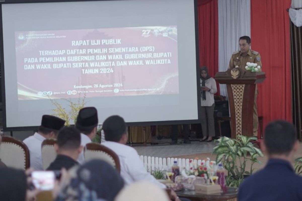 Pemkab HSS-KPU rapat uji publik DPS Pilkada 2024