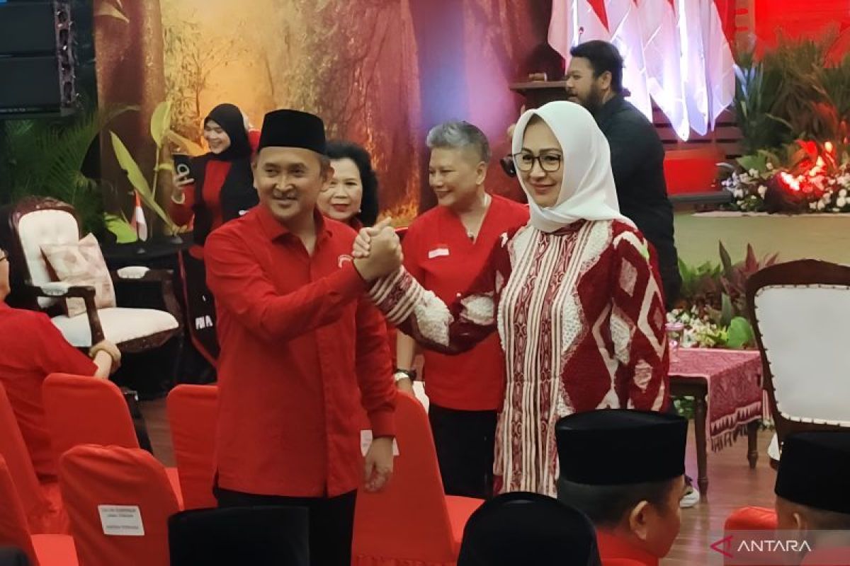 Pakai baju merah, Airin-Ade resmi diusung PDIP untuk Pilkada Banten