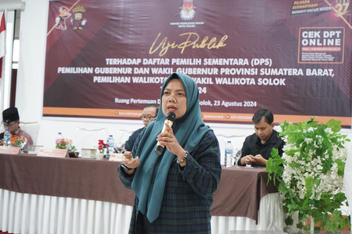 KPU Solok uji publik daftar pemilih sementara Pilkada serentak 2024