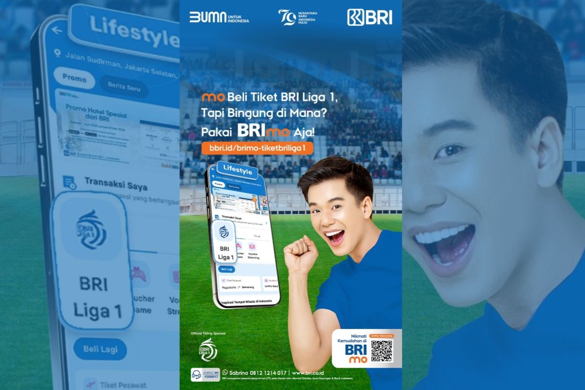 Tiket pertandingan BRI Liga 1 kini bisa dibeli melalui super apps BRImo