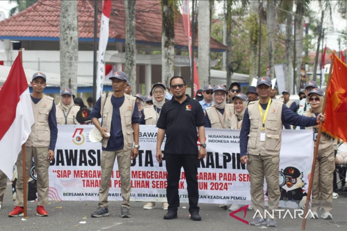 Bawaslu Kota Pangkalpinang ikut berpartisipasi meriahkan karnaval pembangunan