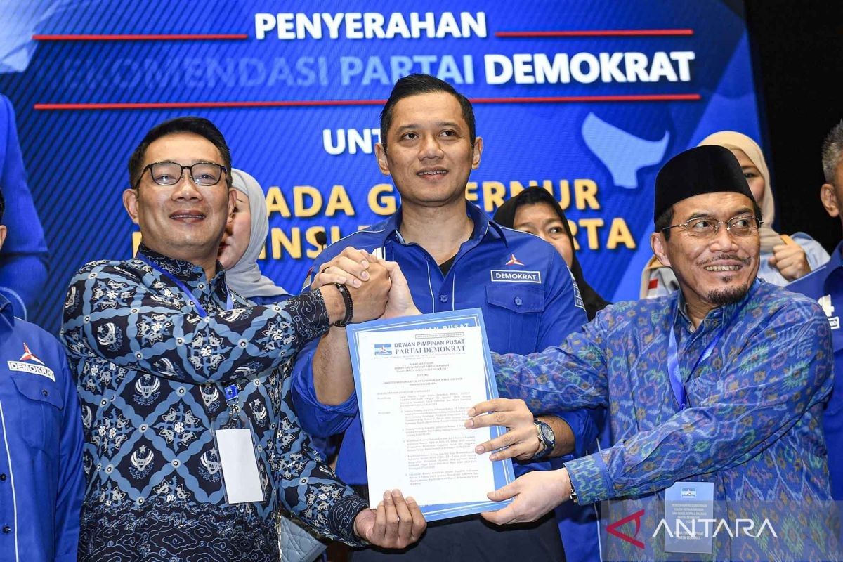 Ridwan Kamil-Suswono daftar ke KPU Jakarta pada Rabu siang