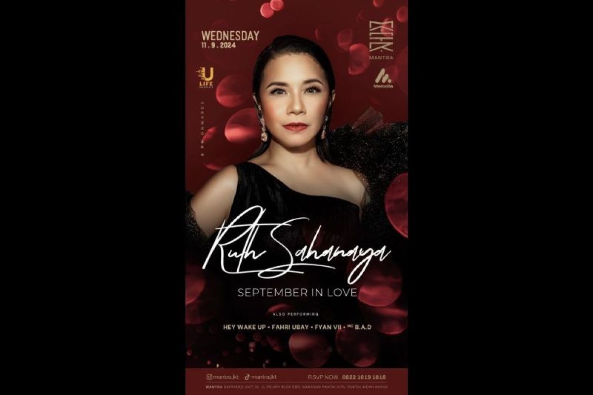 Persembahan acara istimewa "September in Love" bersama Ruth Sahanaya