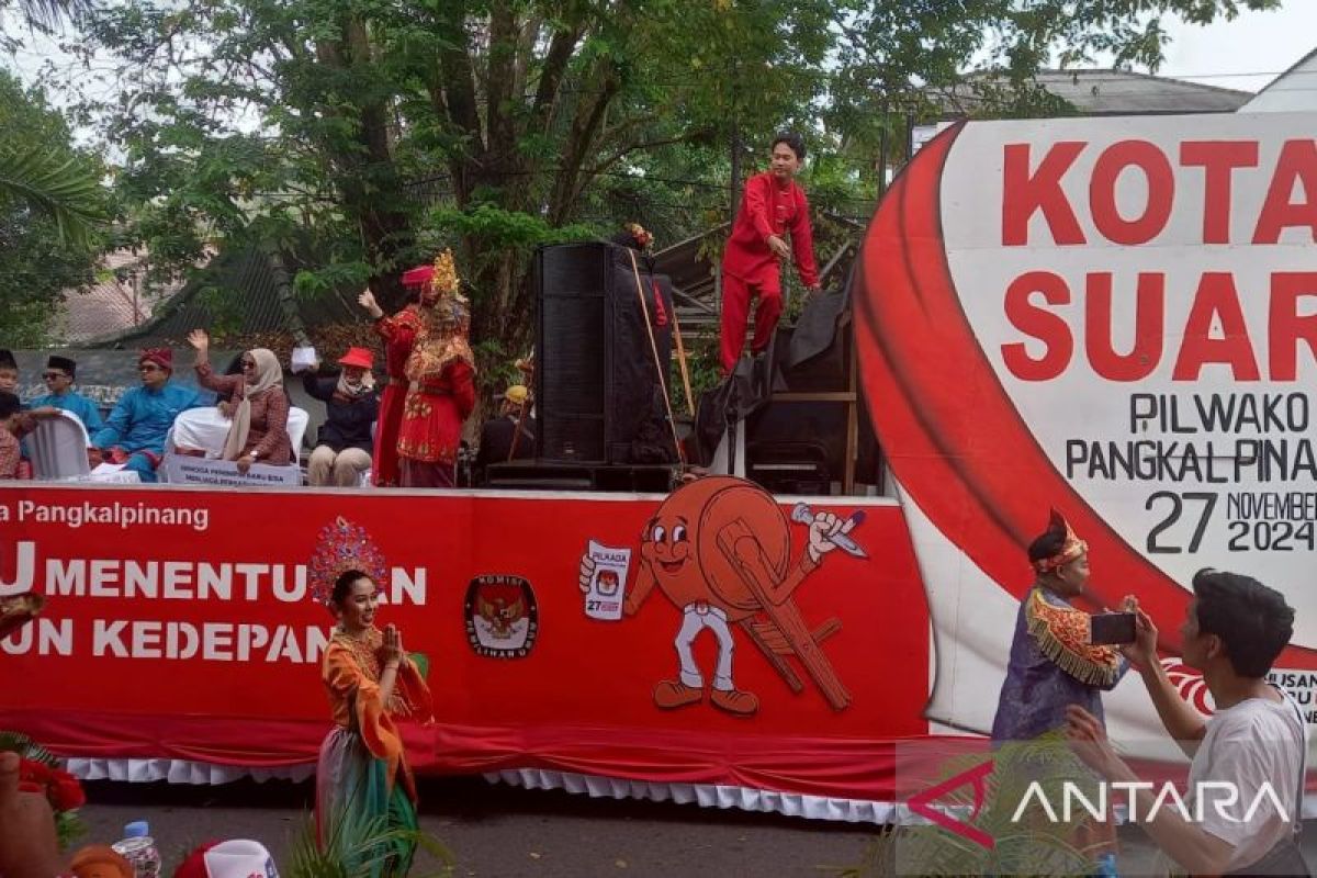 Kotak suara demokrasi meriahkan Pawai Pembangunan Babel