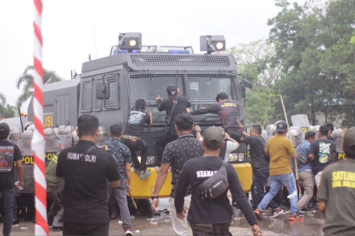 Polres Balangan simulasikan Sispamkota keamanan Pilkada