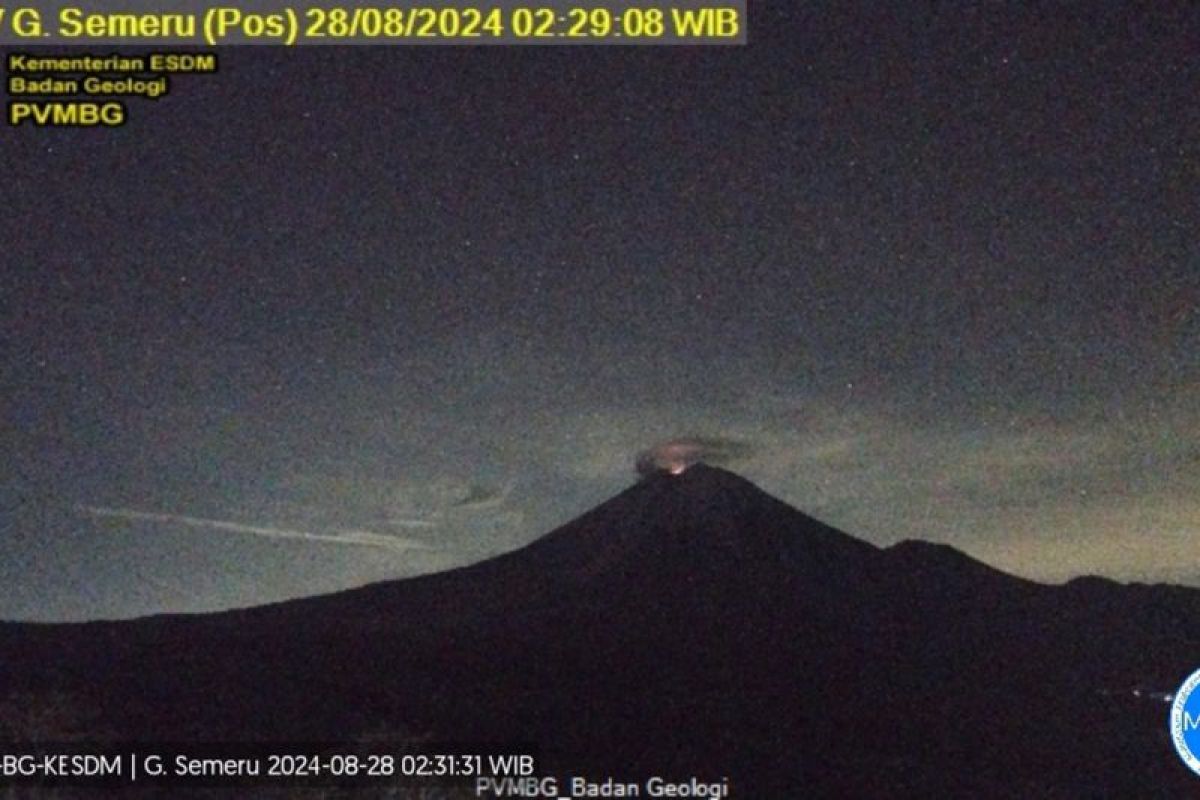 Gunung Semeru kembali erupsi dengan letusan hingga 300 meter