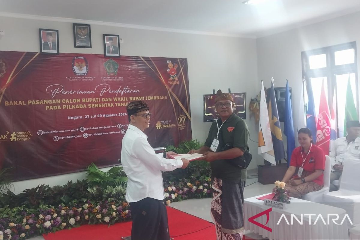 KPU Jembrana terima pendaftaran dua pasangan bakal calon pilkada