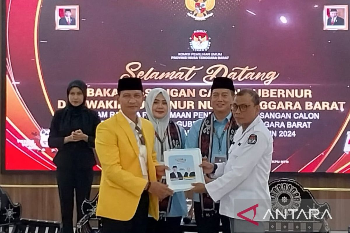 Pasangan Iqbal-Dinda mendaftar KPU NTB dengan dukungan 1,6 juta suara