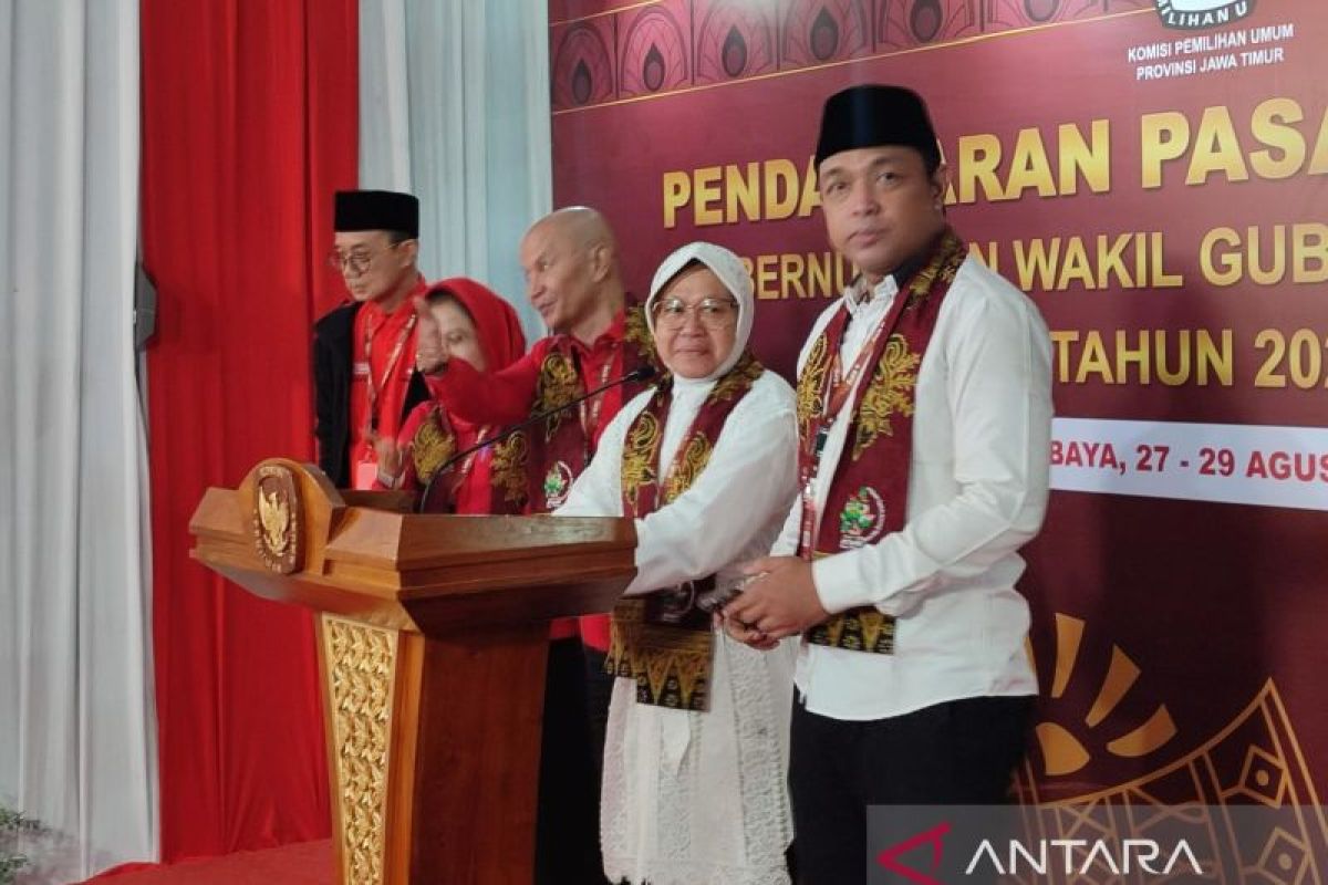 KPU Jatim terima berkas pasangan calon Risma-Gus Hans