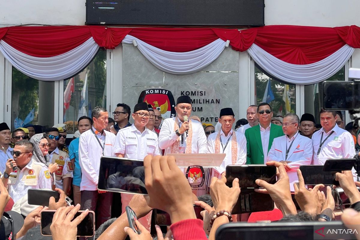 Pasangan Rudy Susmanto-Jaro Ade lakukan pendaftaran Pilkada Kabupaten Bogor