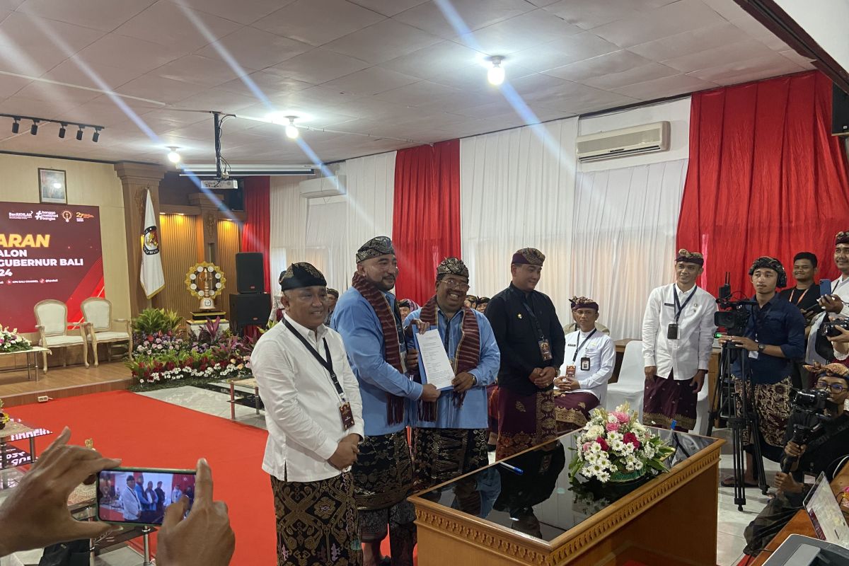 KPU Bali terima berkas Muliawan-PAS jadi pendaftar terakhir