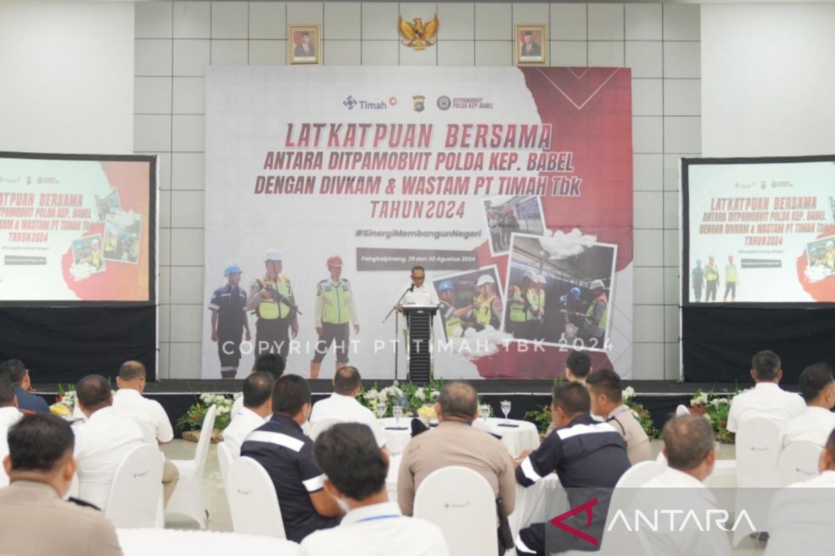 PT Timah-Polda Babel gelar latihan pengamanan obvitnas