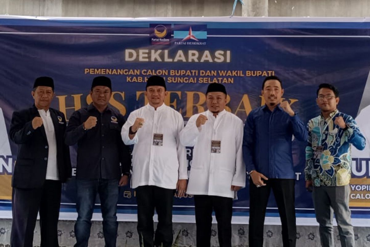 Pasangan Hermansyah-Yopie Alfiani deklarasi maju Pilkada HSS 2024