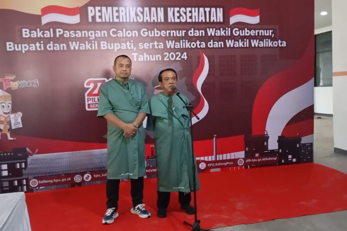 Abdul-Sri, bapaslon gubernur Kalteng pertama lakukan tes kesehatan