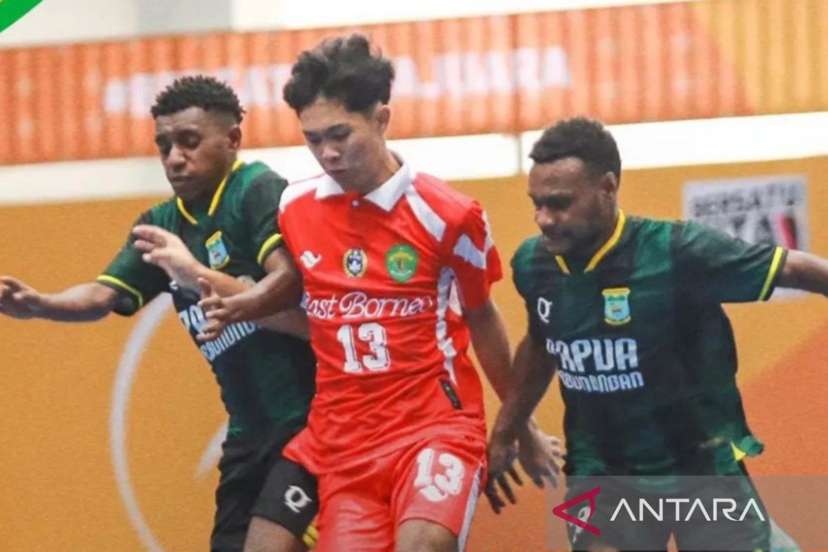 Tim futsal putra Kalimantan Timur benamkan Papua Pegunungan 6-2