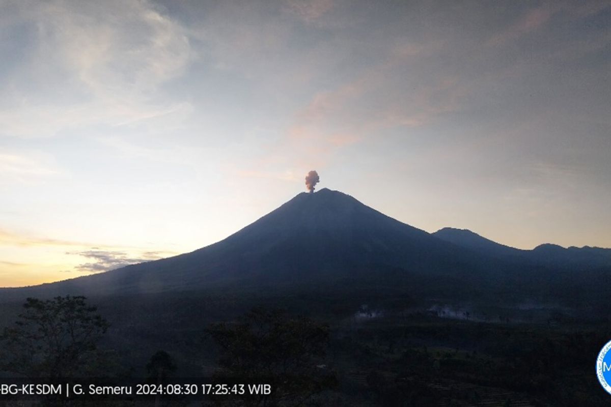 Gunung Semeru kembali erupsi disertai letusan setinggi 900 meter