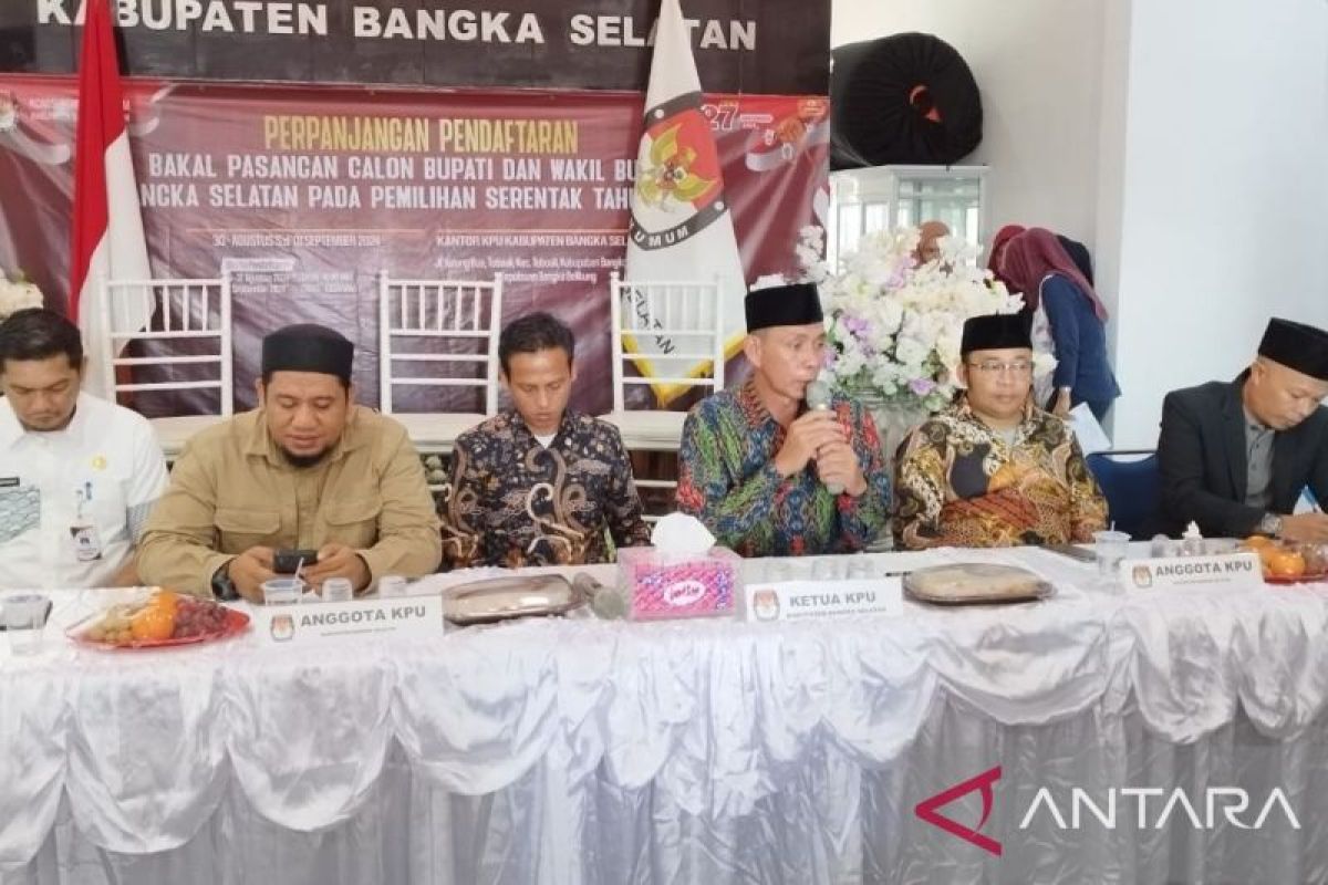 KPU Bangka Selatan perpanjang masa pendaftaran Paslon Pilkada 2024