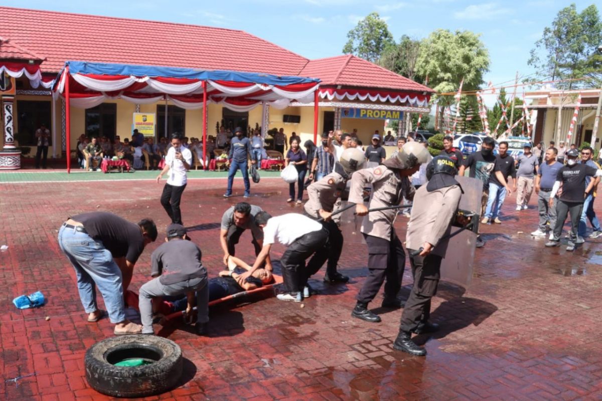 Polres Simalungun simulasikan skenario 