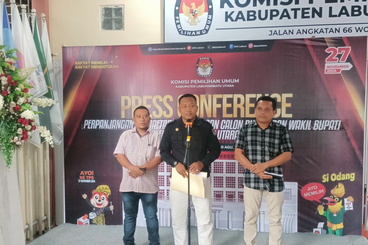 KPU Labura perbaharui jadwal perpanjangan pendaftaran balon bupati/wakil bupati