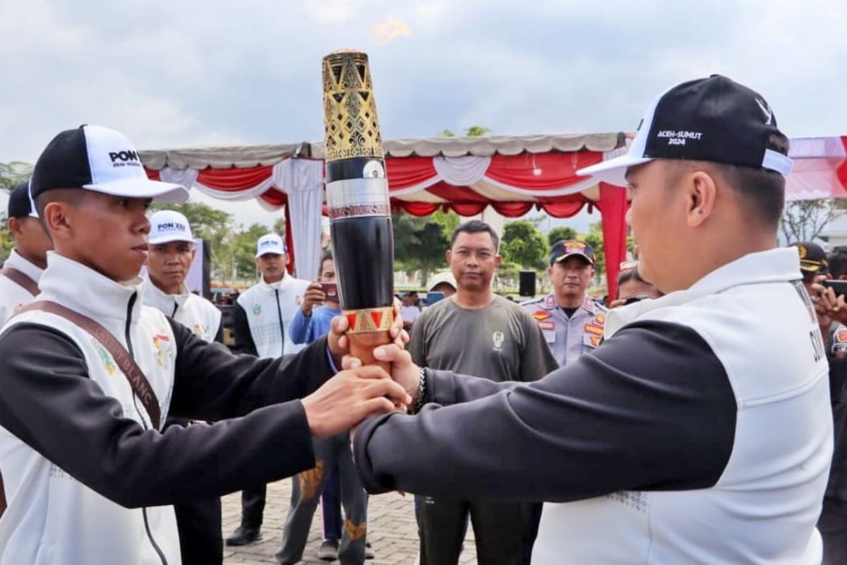 Pasukan Kirab Api PON tiba di Simalungun, begini penyambutan dan pemberangkatannya