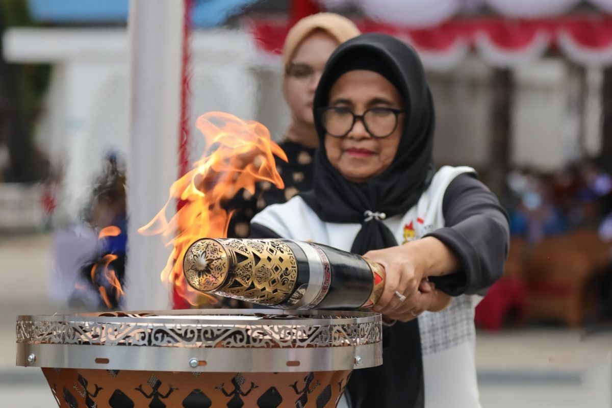 Pasukan Kirab api PON singgah di Pematangsiantar