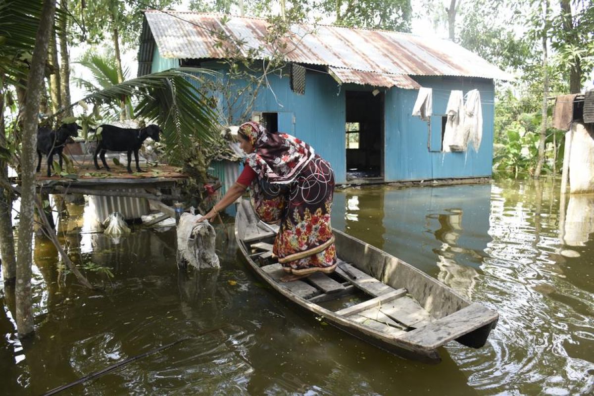 Warga China di Bangladesh bahu-membahu bantu korban banjir