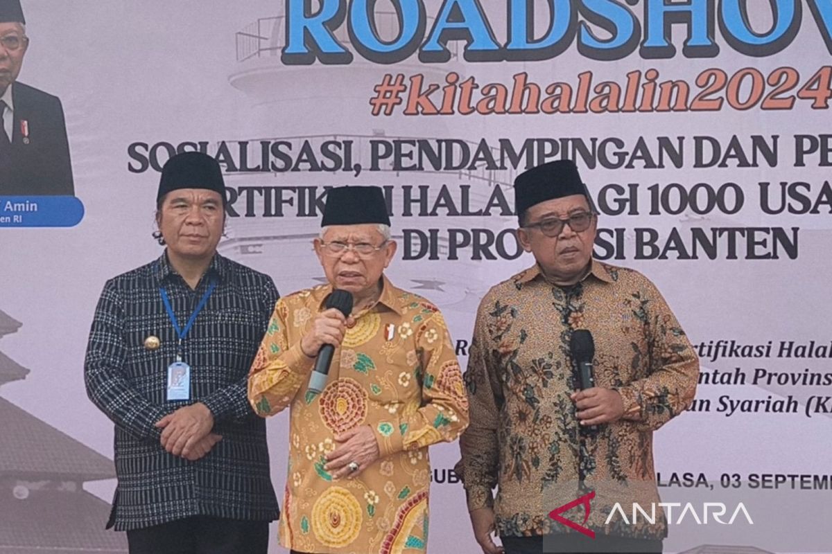 Wapres Ma'ruf Amin minta tiap kecamatan di Banten kembangkan motif batik