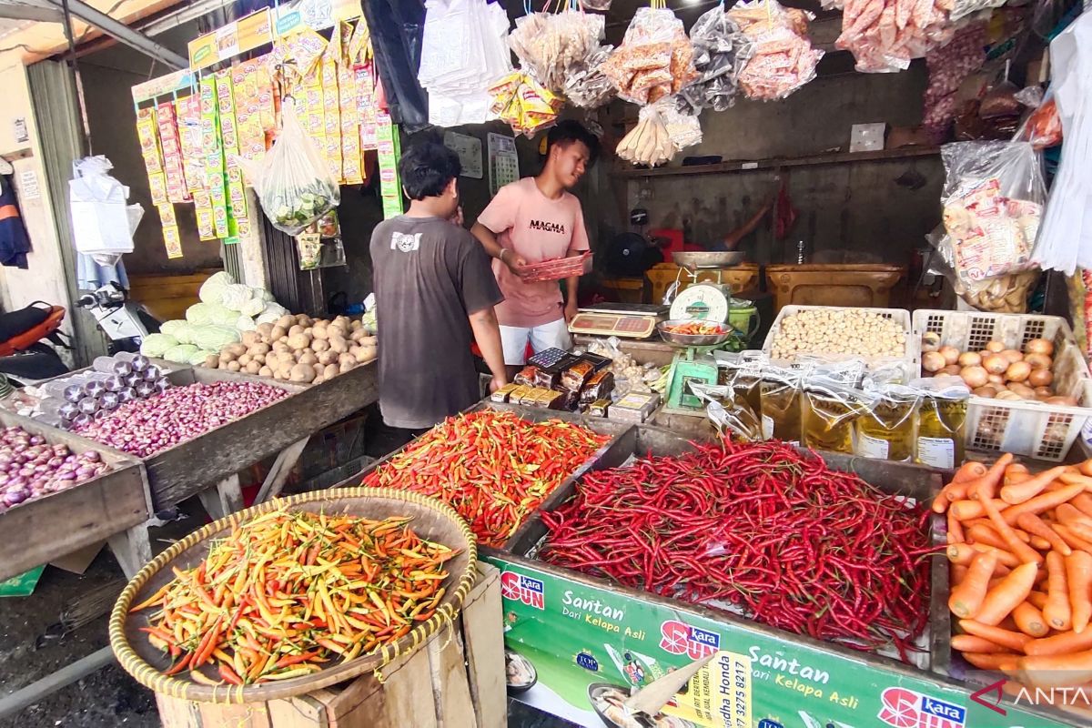 Harga cabai rawit di pasar Tanjung Pandan turun