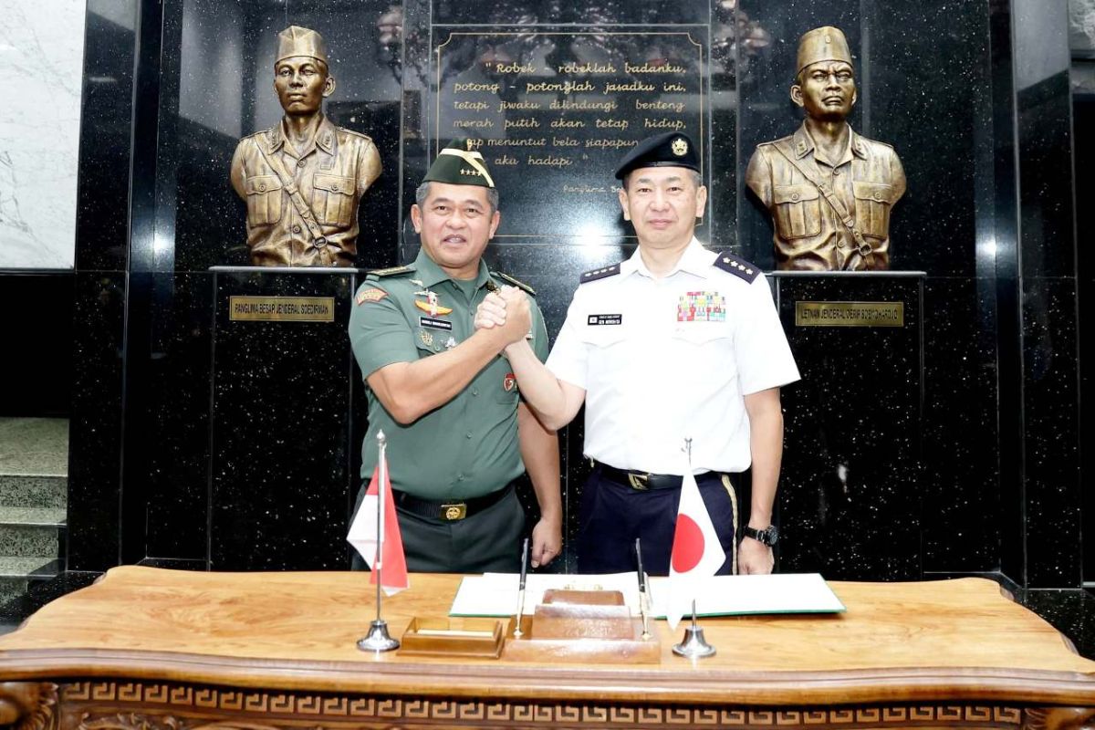 TNI AD bahas kerja sama penanggulangan bencana dengan militer Jepang