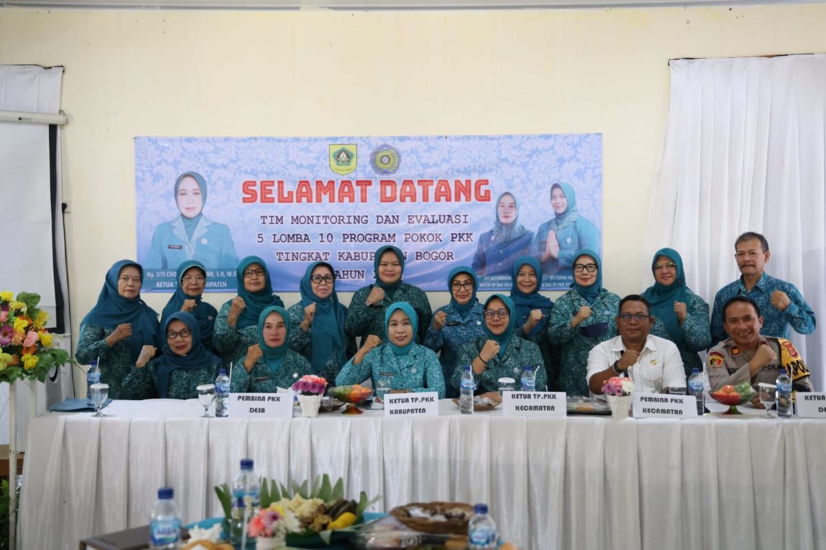 PKK Kabupaten Bogor awali monev 5 lomba 10 Program Pokok di Kecamatan Tenjo