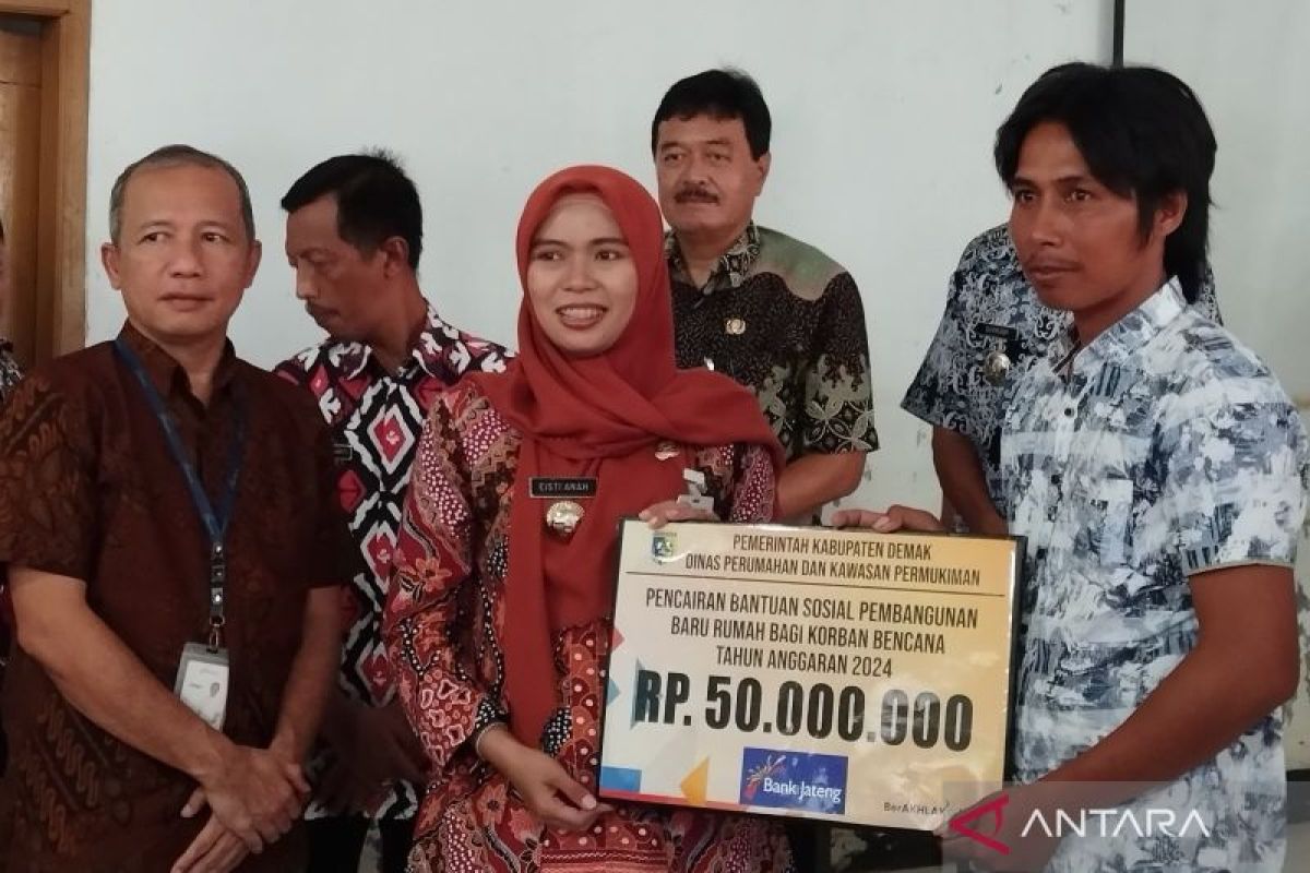 Demak anggarkan Rp2,6 miliar untuk bangun rumah korban bencana