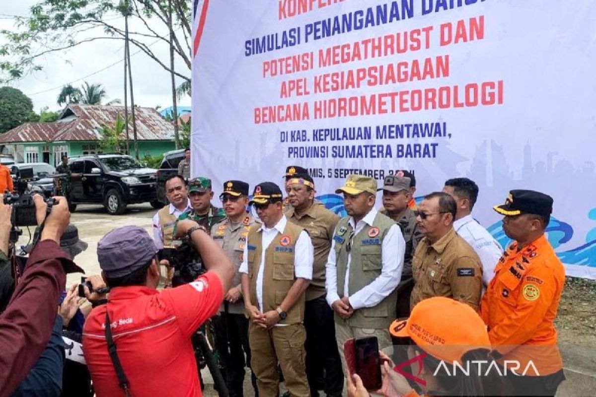 BNPB gelar simulasi penanganan darurat potensi megathrust di Mentawai