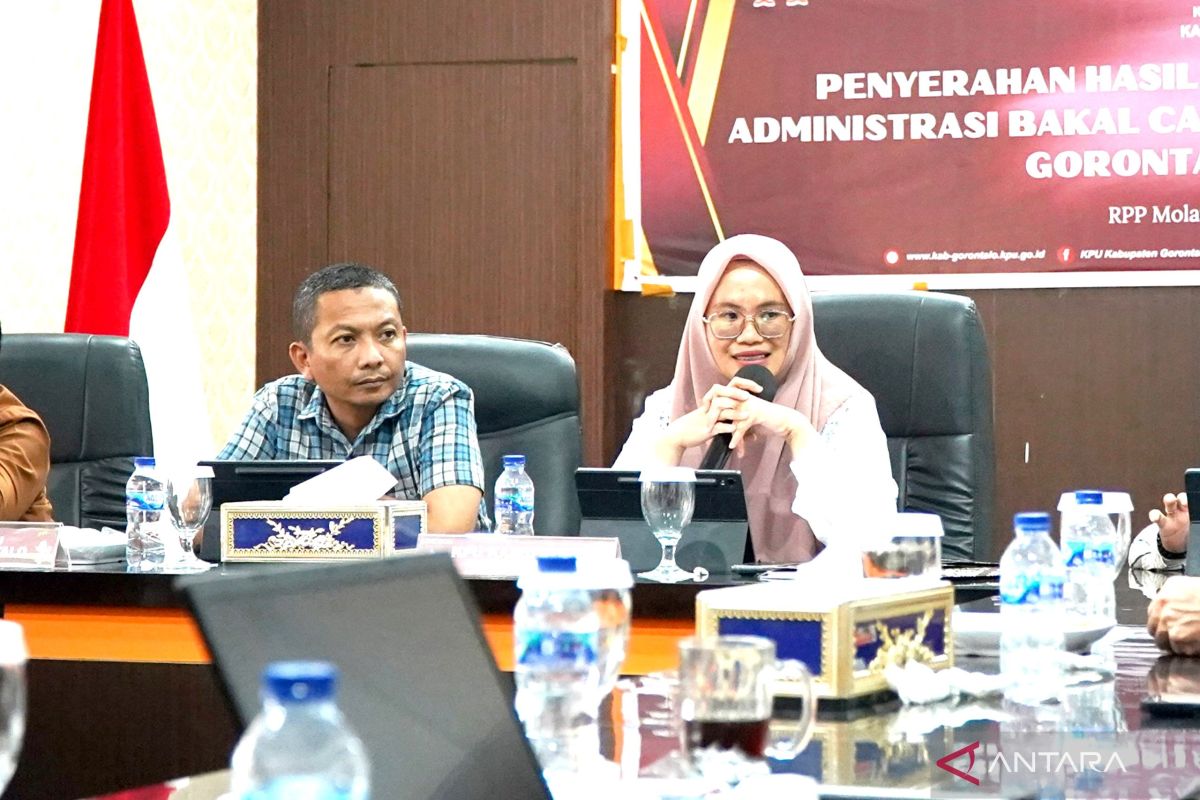 KPU Kabupaten Gorontalo selesaikan pemeriksaan administrasi