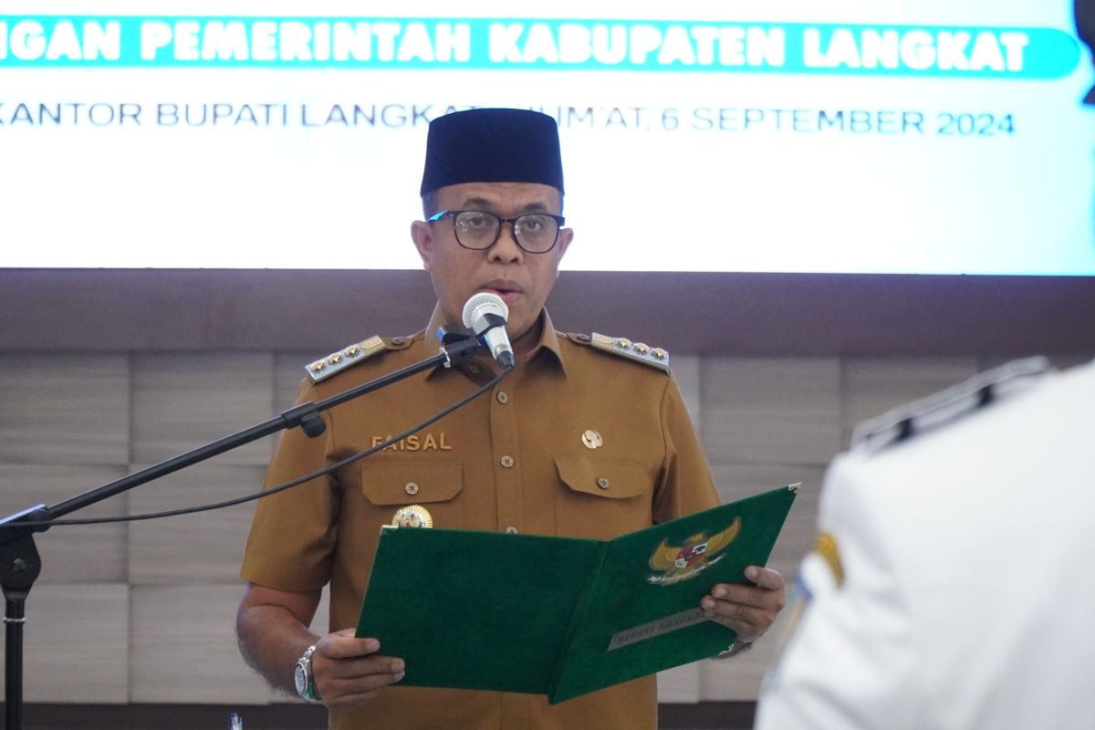 Pj Bupati Langkat lantik sejumlah pejabat, ini nama mereka