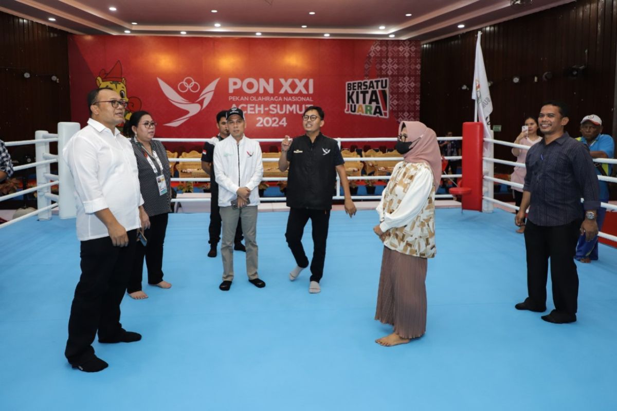 Arena Tinju PON Aceh-Sumut di Pematangsiantar siap digunakan