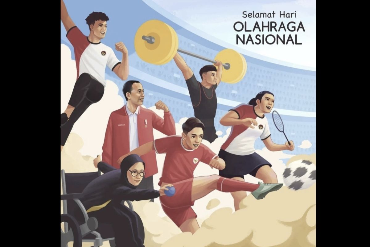 Presiden Jokowi ajak insan olahraga raih prestasi Hari Olahraga Nasional 2024