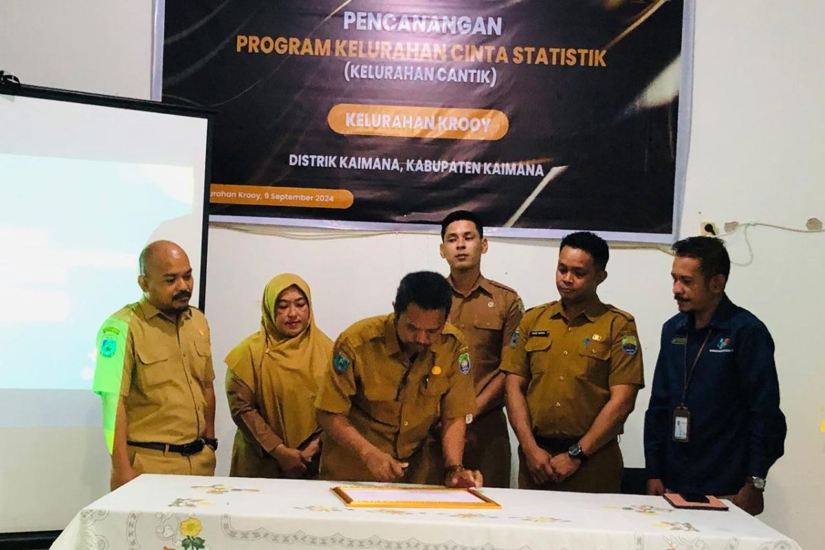 Pemkab Kaimana dan BPS mencanangkan Krooy sebagai 'Kelurahan Cantik'