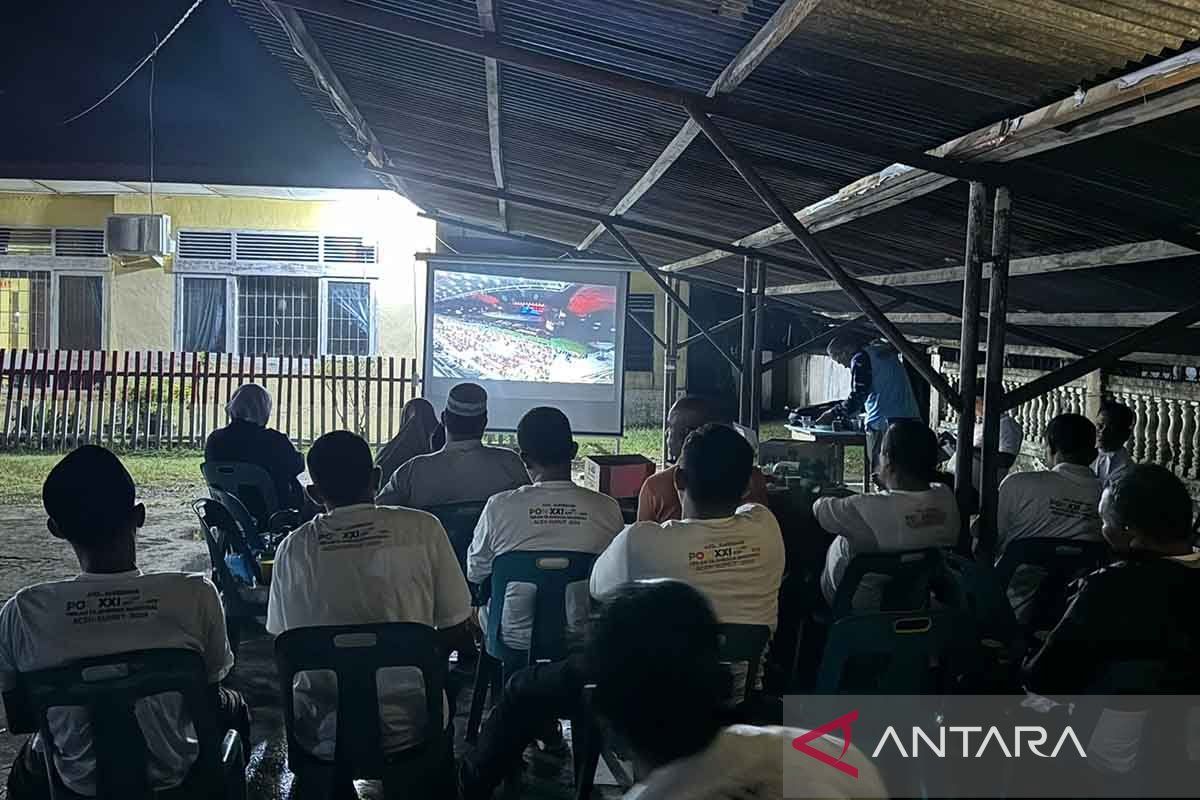 Masyarakat Aceh Timur antusias tonton pembukaan PON XXI