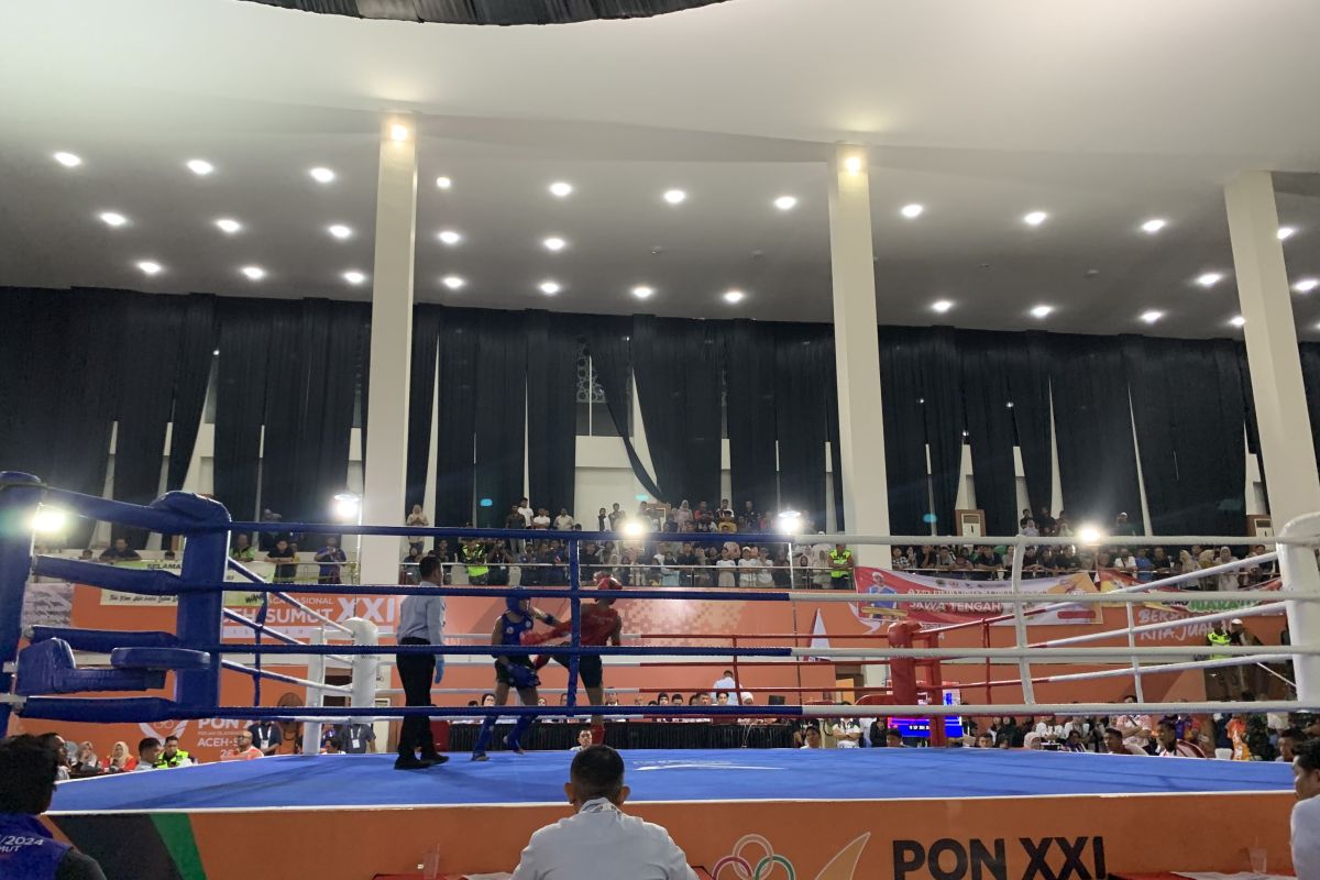 Muaythai rampungkan pertandingan final laga PON Aceh-Sumut 202